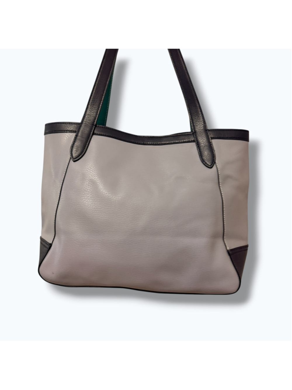Coach C5676 Horse & Carriage Colorblock Pebble Leather Tote Bag Twilight Multi - Picture 4 of 16
